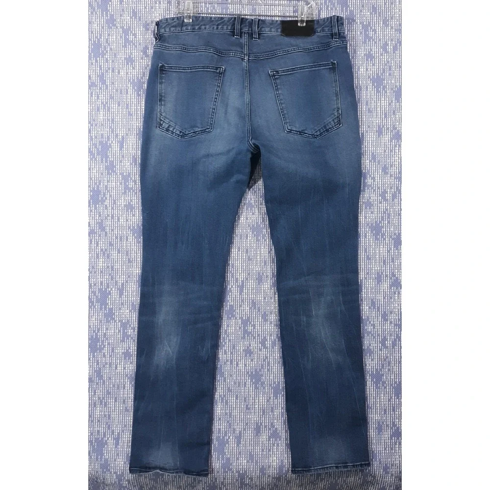 Robert Graham Jeans Mens 36 x 33 Cotton Blend Denim 5-Pocket Blue - Picture 2 of 11